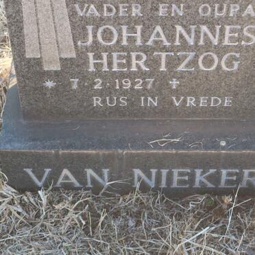 NIEKERK Johannes Hertzog, van 1927- &amp; Johanna Catharina 1924-1980