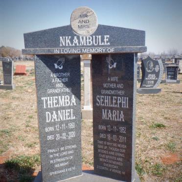 NKAMBULE Themba Daniel 1950-2020 &amp; Sehlephi Maria 1952-2011