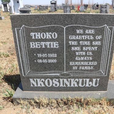 NKOSINKULU Thoko Bettie 1952-2009