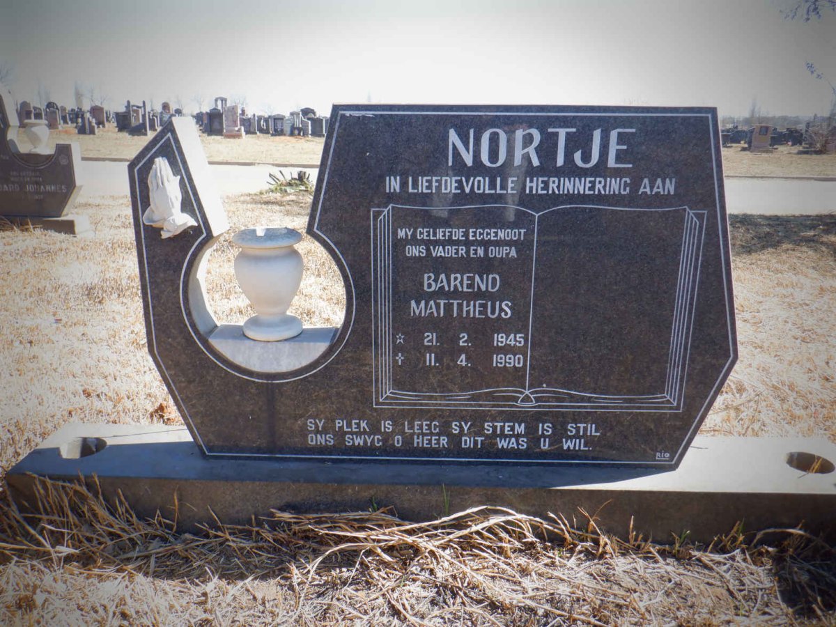 NORTJE Barend Mattheus 1945-1990