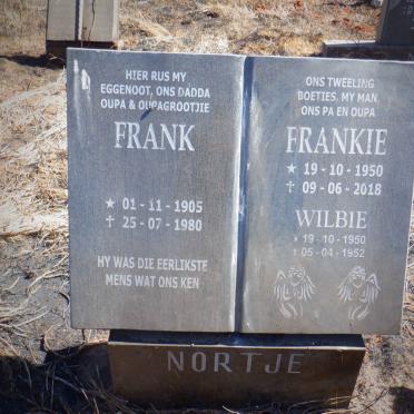 NORTJE Frank 1905-1980 :: NORTJE Frankie 1950-2018 :: NORTJE Wilbie 1950-1952
