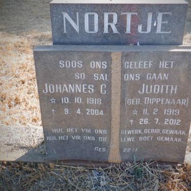 NORTJE Johannes C. 1918-2004 &amp; Judith DIPPENAAR 1919-2012