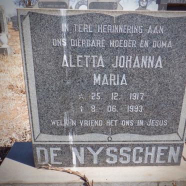 NYSSCHEN Aletta Johanna Maria, de 1917-1993