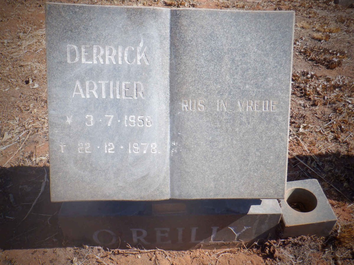 O'REILLY Derrick Arther 1958-1978