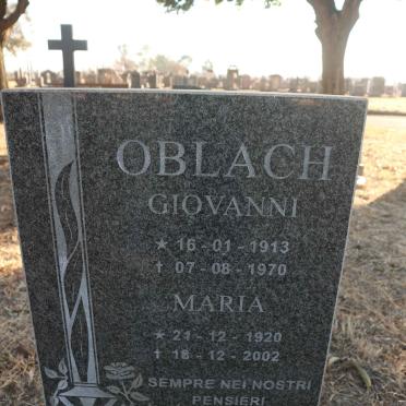OBLACH Giovanni 1913-1970 &amp; Maria 1920-2002