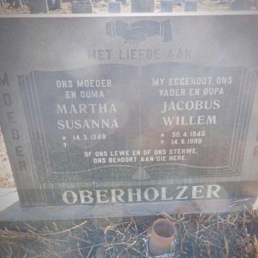 OBERHOLZER Jacobus Willem 1946-1999 &amp; Martha Susanna 1948-
