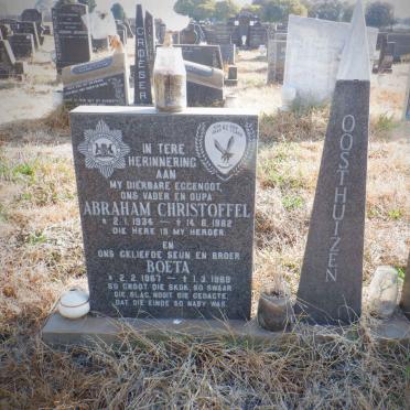 OOSTHUIZEN Abraham Christoffel 1934-1982 :: OOSTHUIZEN Boeta 1967-1989