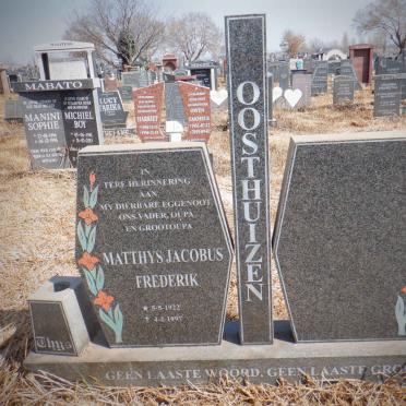 OOSTHUIZEN Matthys Jacobus Frederik 1922-1997