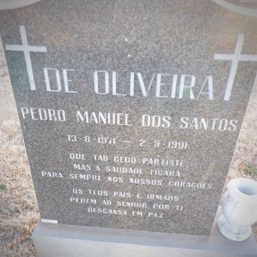 OLIVEIRA Pedro Manuel dos Santos, de 1971-1991