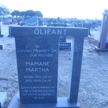 OLIFANT Mamane Martha 1912-1999