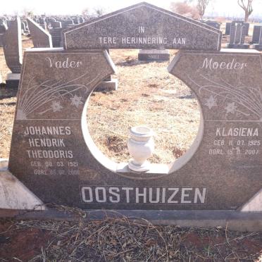 OOSTHUIZEN Johannes Hendrik Theodoris 1921-2008 &amp; Klasiena 1925-2007