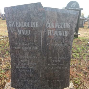 ONDERDELINDEN Cornelius Hendrik 1920- &amp; Gwendoline Maud 1922-2003 