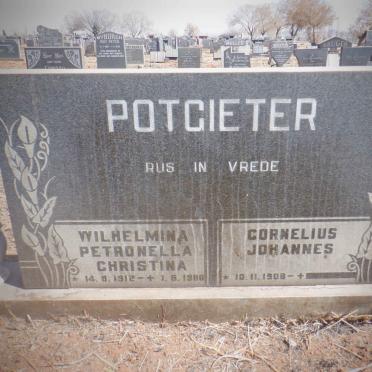 POTGIETER Cornelius Johannes 1908- &amp; Wilhelmina Petronella Christina 1912-1980