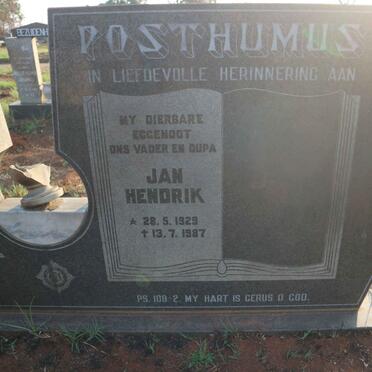 POSTHUMUS Jan Hendrik 1929-1987