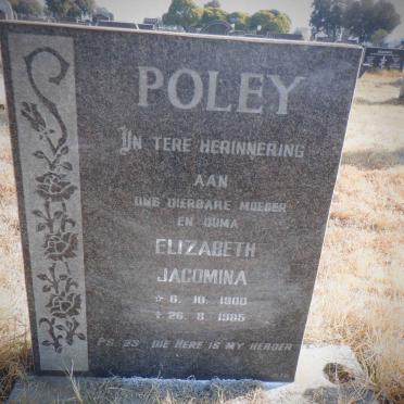 POLEY Elizabeth Jacomina 1900-1985