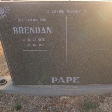 PAPE Brendan 1972-1991