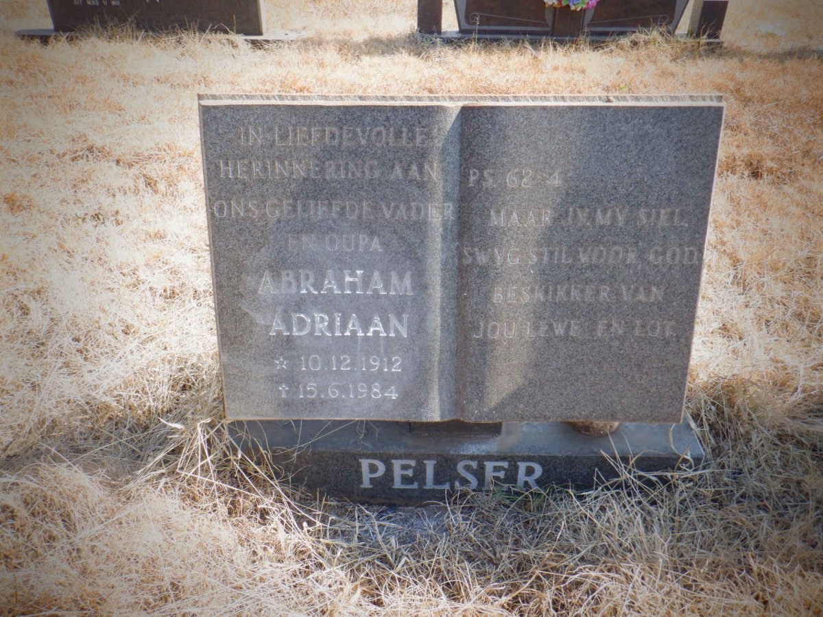 PELSER Abraham Adriaan 1912-1984