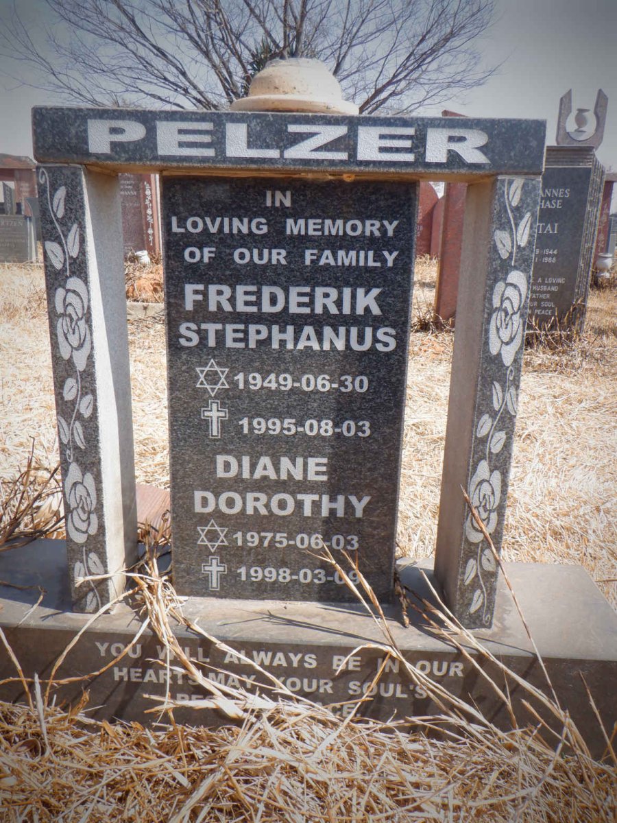 PELZER Frederik Stephanus 1949-1995 :: PELZER Diane Dorothy 1975-1998