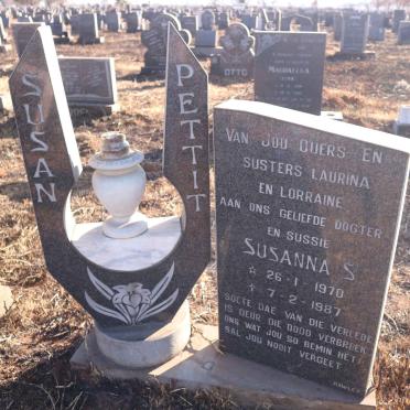 PETTIT Susanna S. 1970-1987