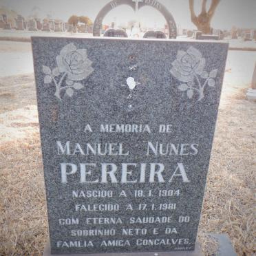 PEREIRA Manuel Nunes 1904-1981