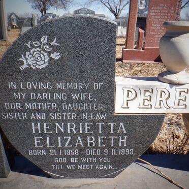 PEREIRA Henrietta Elizabeth 1958-1993