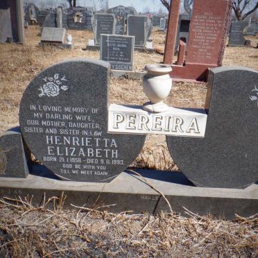 PEREIRA Henrietta Elizabeth 1958-1993