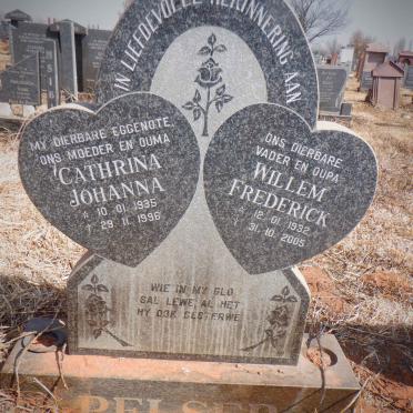 PELSER Willem Frederick 1932-2005 &amp; Cathrina Johanna 1935-1996