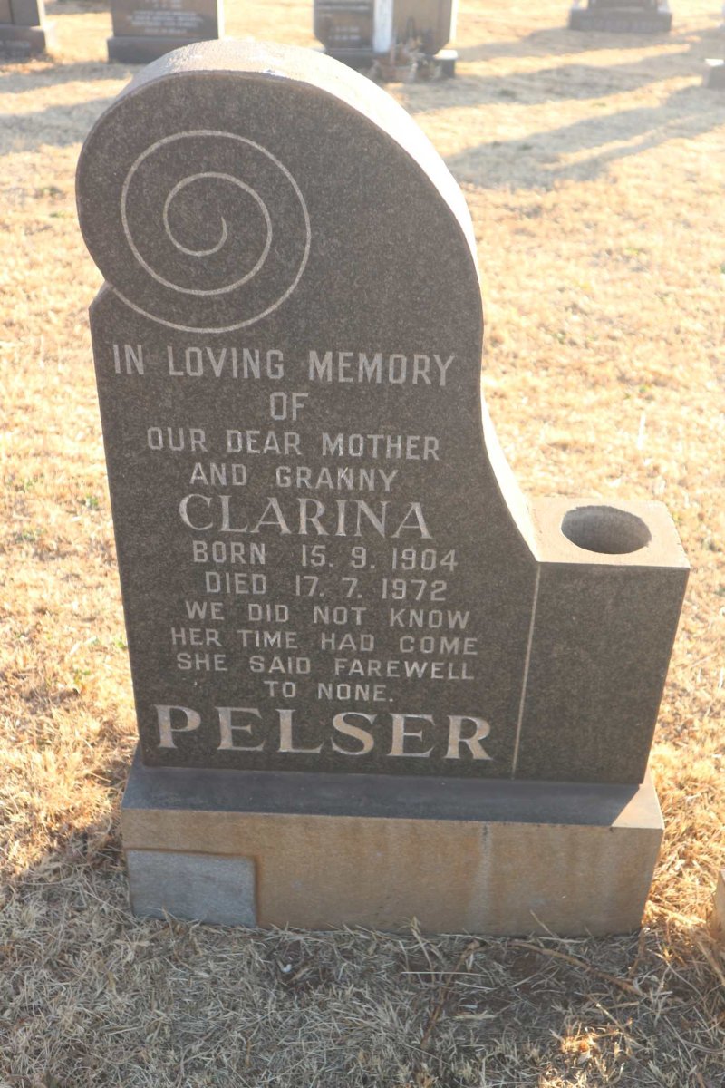 PELSER Clarina 1904-1972