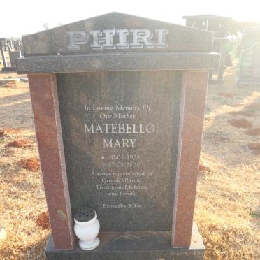 PHIRI Matebello Mary 1928-2001