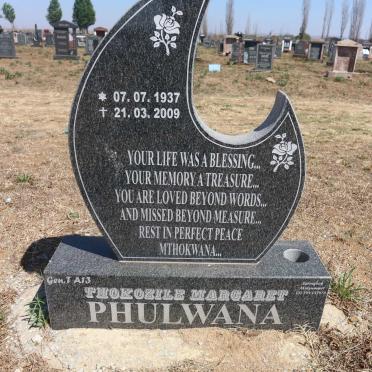 PHULWANA Thokozile Margaret 1937-2009