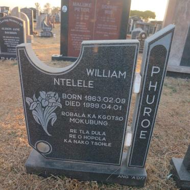 PHUROE William Ntelele 1963-1999