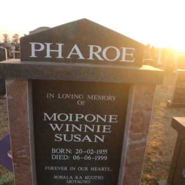 PHAROE Moipone Winnie Susan 1955-1999