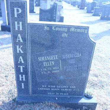 PHAKATHI Manyakazela Abel 1953-2013 &amp; Simangele Ellen 1954-2002