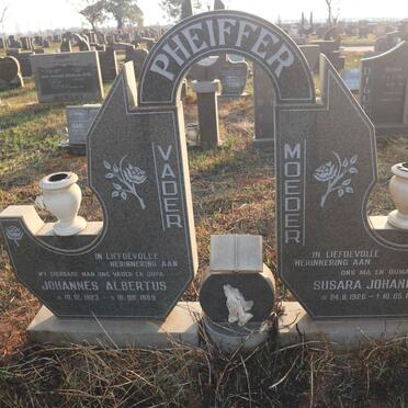 PHEIFFER Johannes Albertus 1923-1989 &amp; Susara Johanna E. 1926-1994