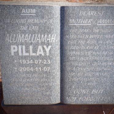 PILLAY Alumaluamah 1934-2004