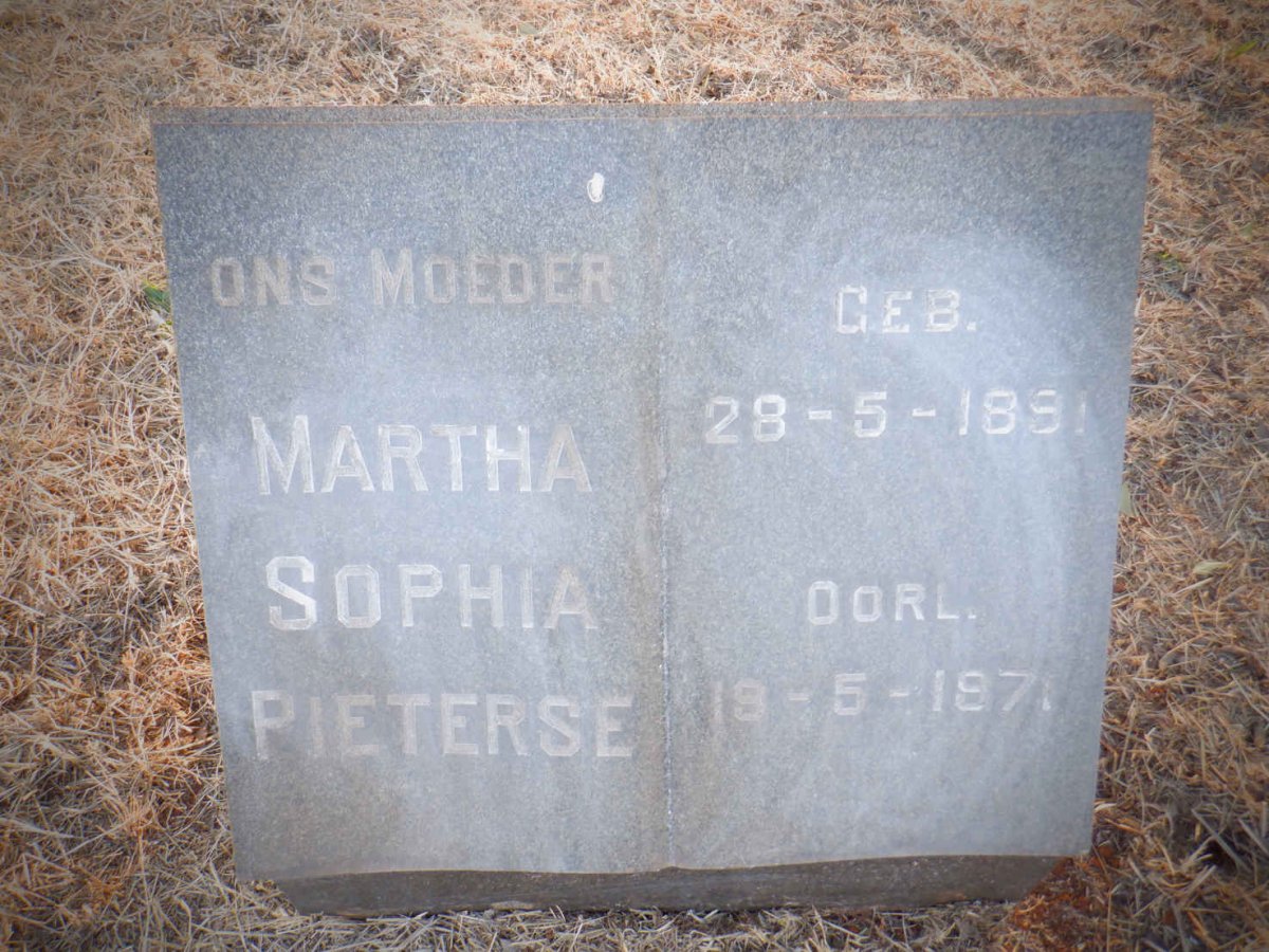 PIETERSE Martha Sophia 1891-1971