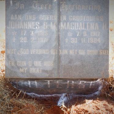 PIETERSE Johannes G.M. 1915-1971 &amp; Magdalena H. 1917-1984