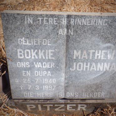 PITZER Mathew Johanna 1940-1997