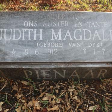 PIENAAR Judith Magdalena nee VAN DYK 1912-1988