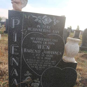 PIENAAR Barend Johannes 1939-1998 