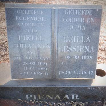 PIENAAR Pieter Johannes 1921-1999 &amp; Heila Gessiena 1928-
