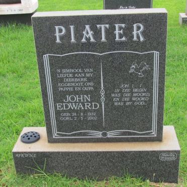 PIATER John Edward 1932-2002
