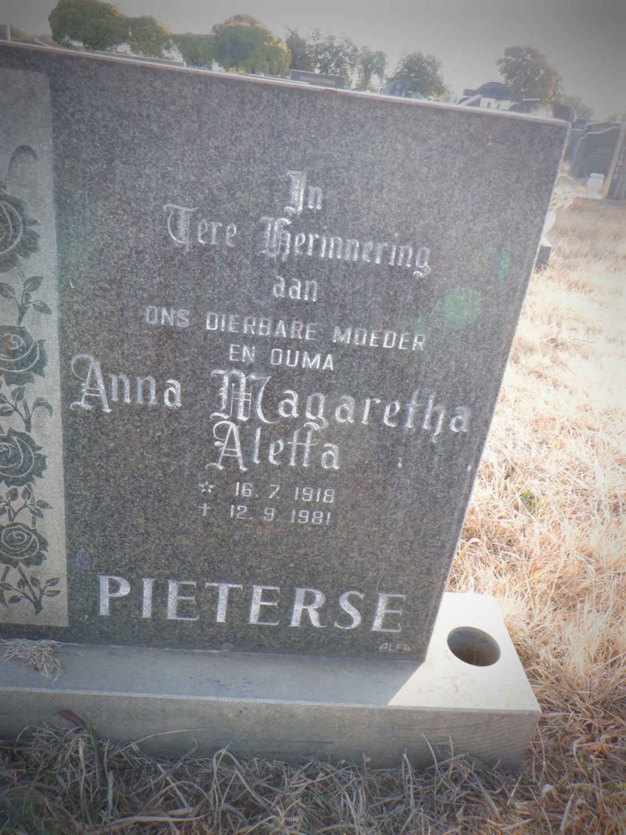 PIETERSE Anna Magaretha Aletta 1918-1981