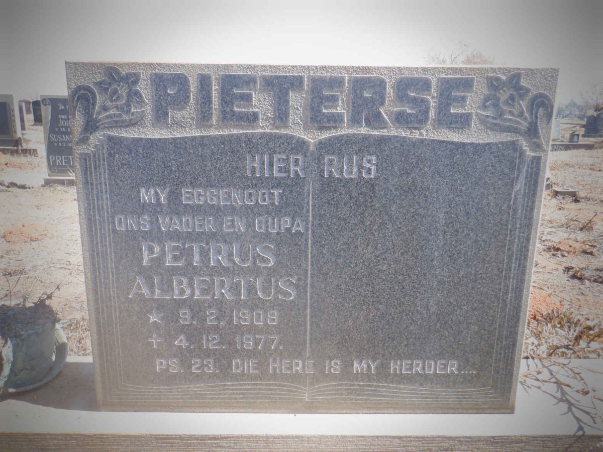PIETERSE Petrus Albertus 1908-1977