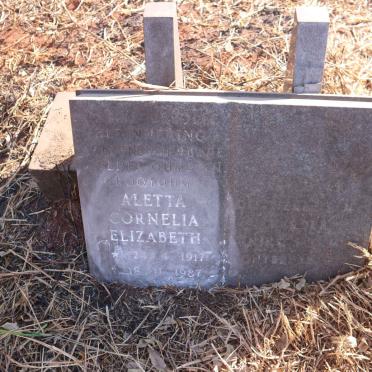 PIETERSE Aletta Cornelia Elizabeth 1917-1987