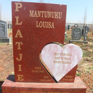 PLATJIE Mantunuku Louisa 1940-2007