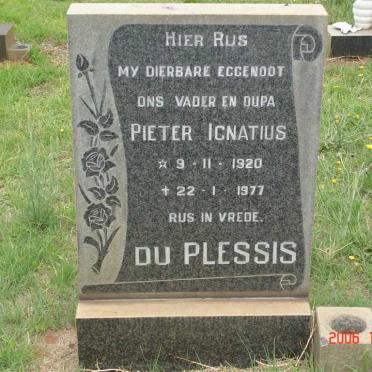 PLESSIS Pieter Ignatius, du 1920-1977