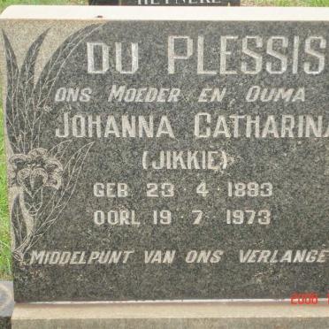 PLESSIS Johanna Catharina, du 1893-1973