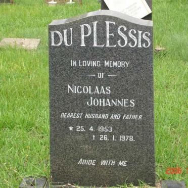 PLESSIS Nicolaas Johannes, du 1953-1978