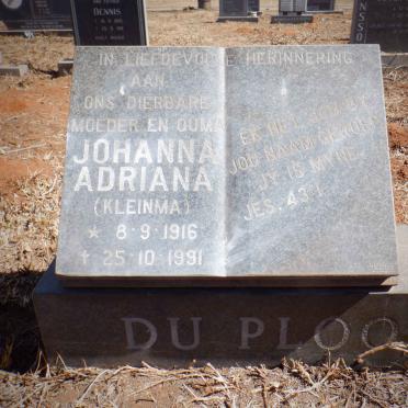 PLOOY Johanna Adriana, du 1916-1991